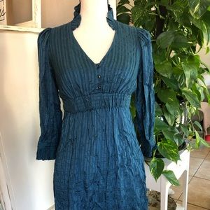 Betsey Johnson 3/4 sleeve blue dress